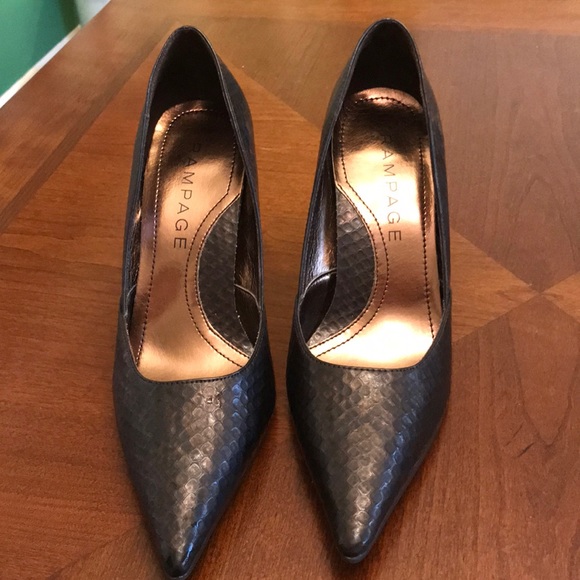Rampage high heel pumps brown snake pattern sz 7 M - Picture 2 of 8